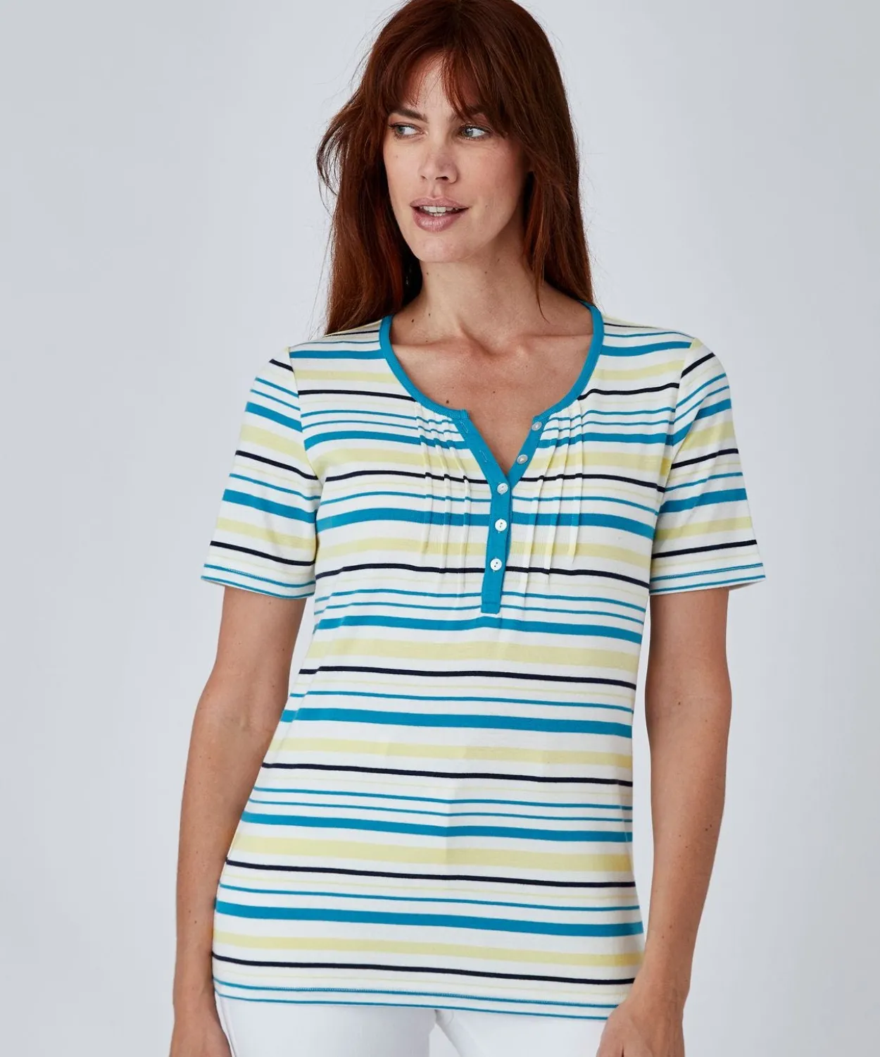 T-shirt fine côte pur coton