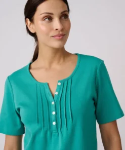 T-shirt fine côte pur coton