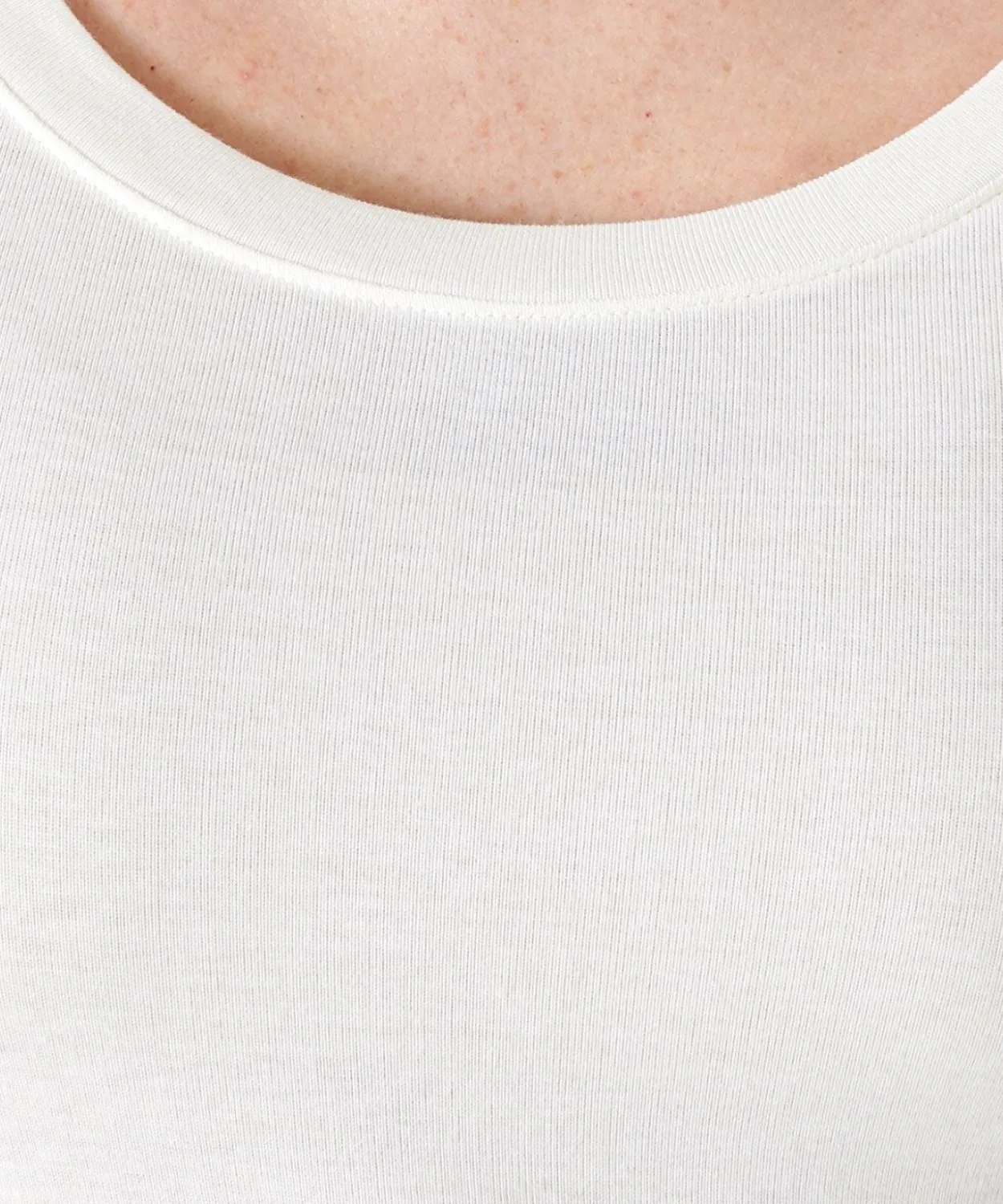 T-shirt fine côte Thermolactyl Sensitive, encolure dégagée