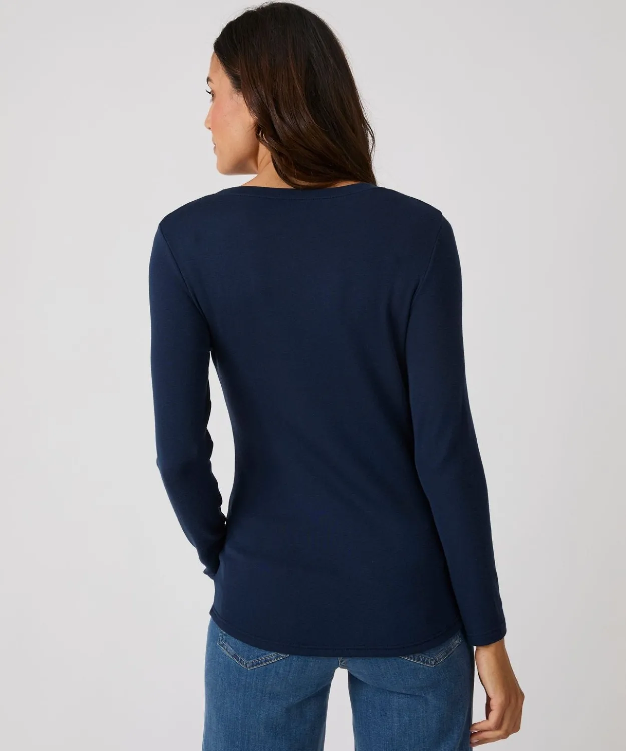 T-shirt fine côte Thermolactyl Sensitive, encolure dégagée