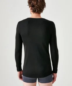 T-shirt homme Thermolactyl col rond, côtes molletonnées