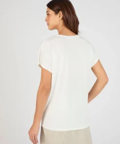 T-shirt imprimé brillant et sequins