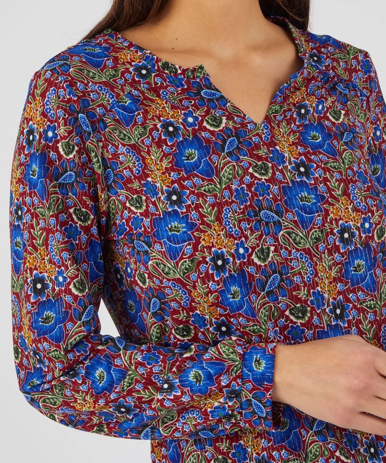 T-shirt maille crêpe stretch fil brillant