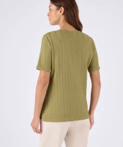 T-shirt maille jacquard effet froissé