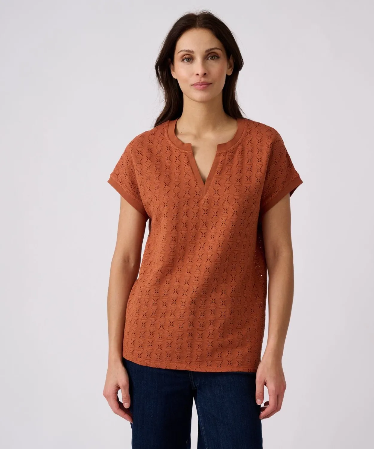 T-shirt maille jacquard fantaisie