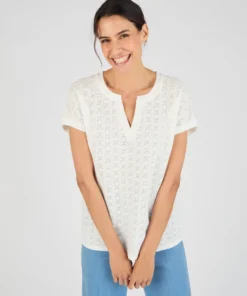 T-shirt maille jacquard fantaisie