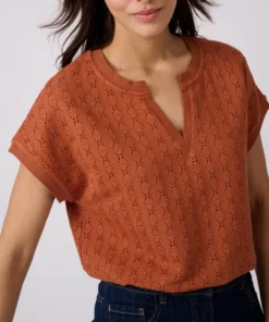 T-shirt maille jacquard fantaisie