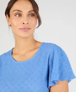 T-shirt maille jacquard reliéfée
