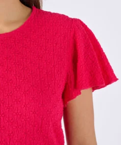 T-shirt maille jacquard reliéfée