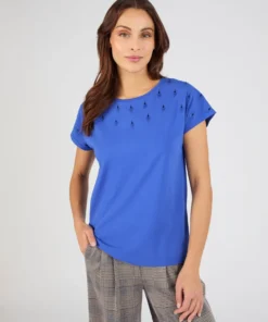 T-shirt maille jersey brodée