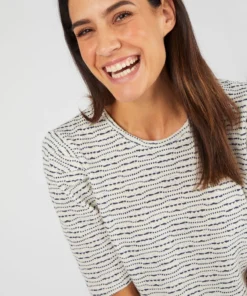 T-shirt maille rayures fantaisie