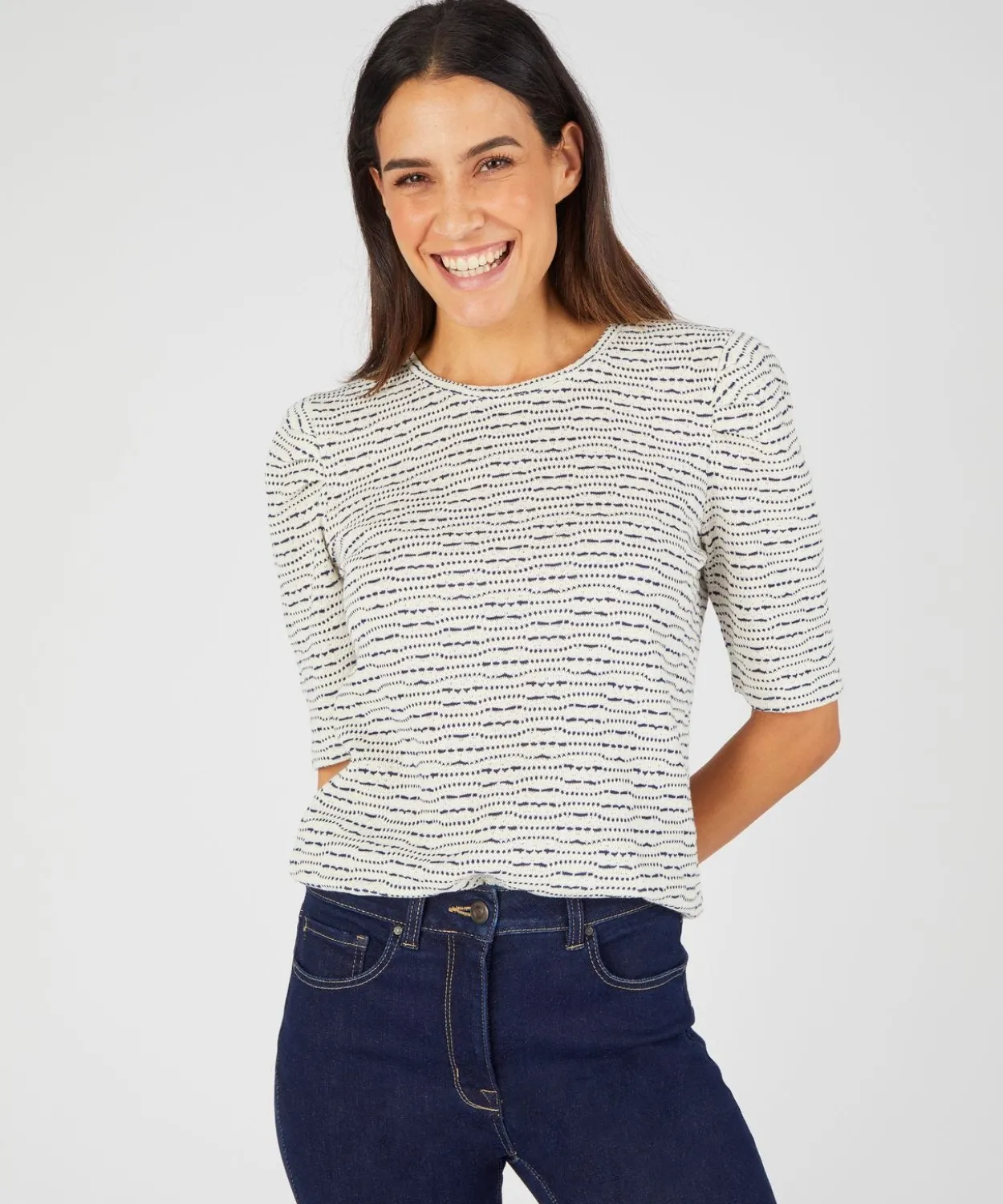 T-shirt maille rayures fantaisie