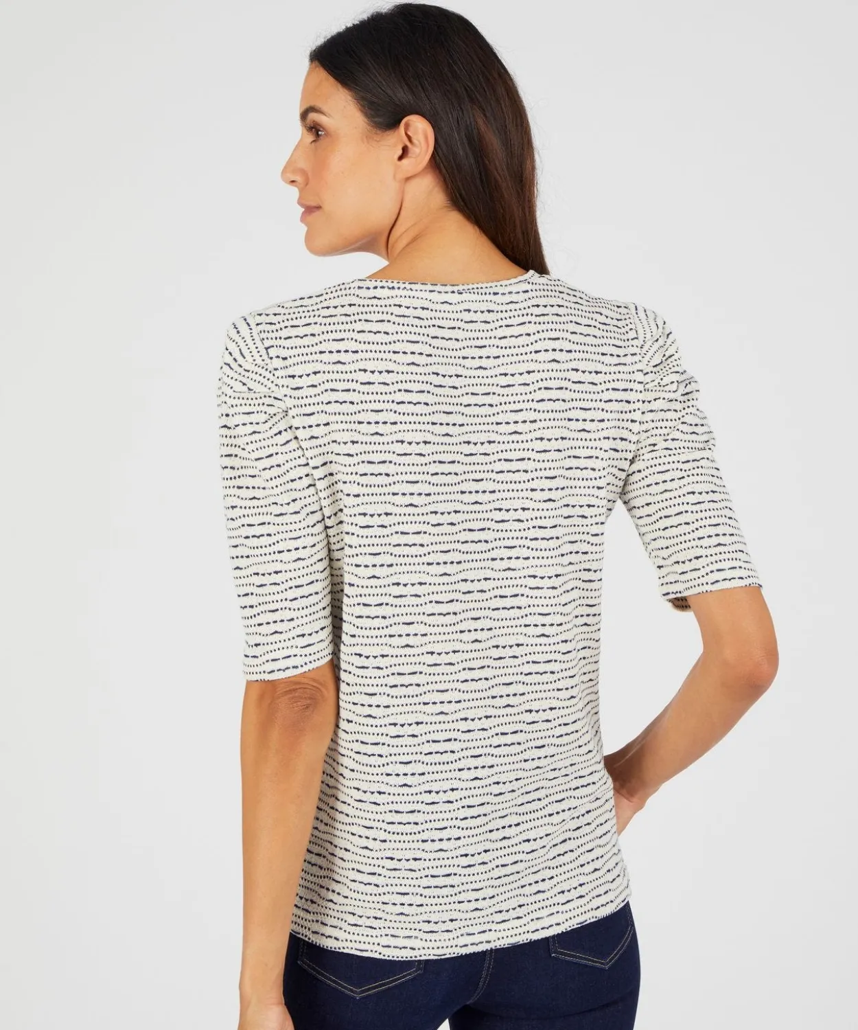 T-shirt maille rayures fantaisie