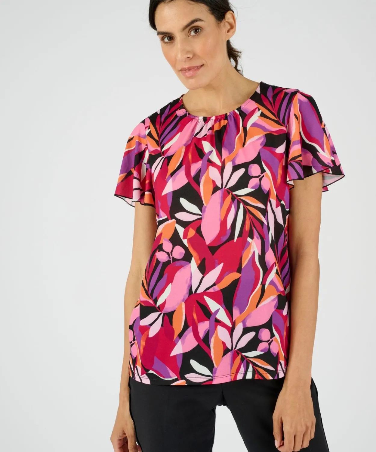 T-shirt manches courtes papillon