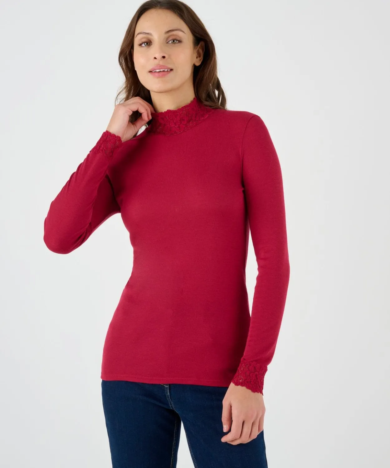 T-shirt manches longues fine côte Thermolactyl