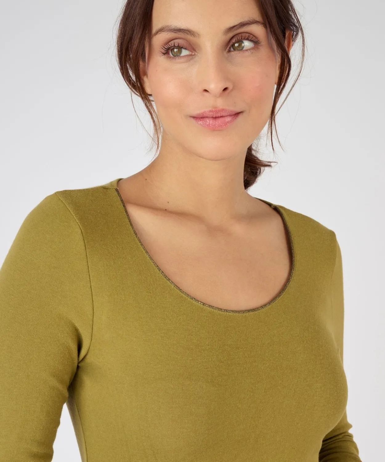 T-shirt manches longues Thermolactyl Sensitive, biais fils brillants