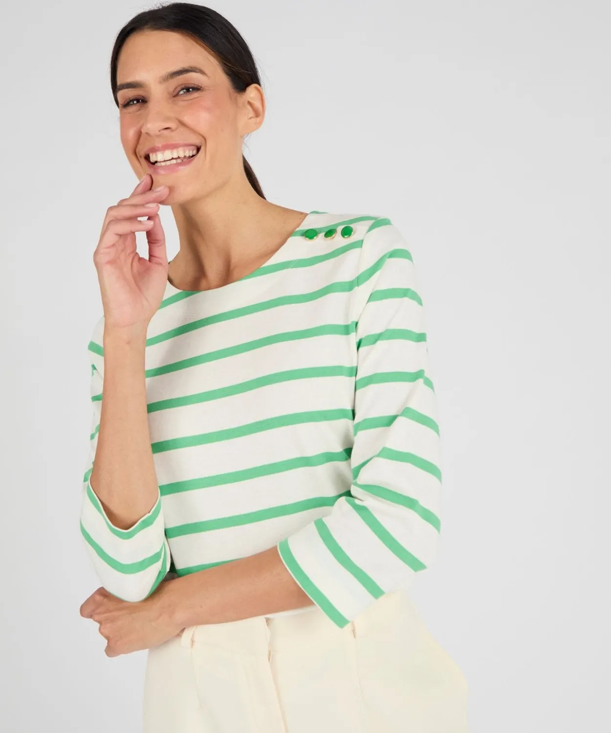 T-shirt rayé pur coton