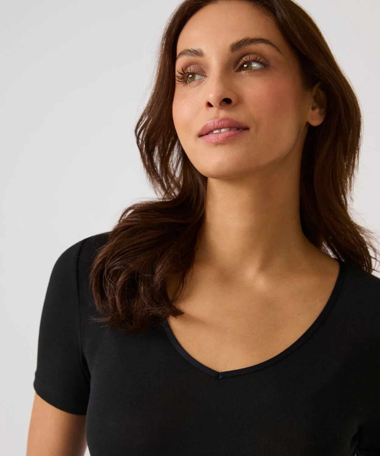 T-shirt Thermolactyl Sensitive manches courtes col V