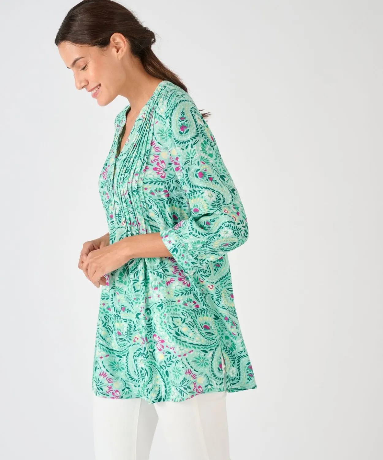 Tunique créponnée pure viscose