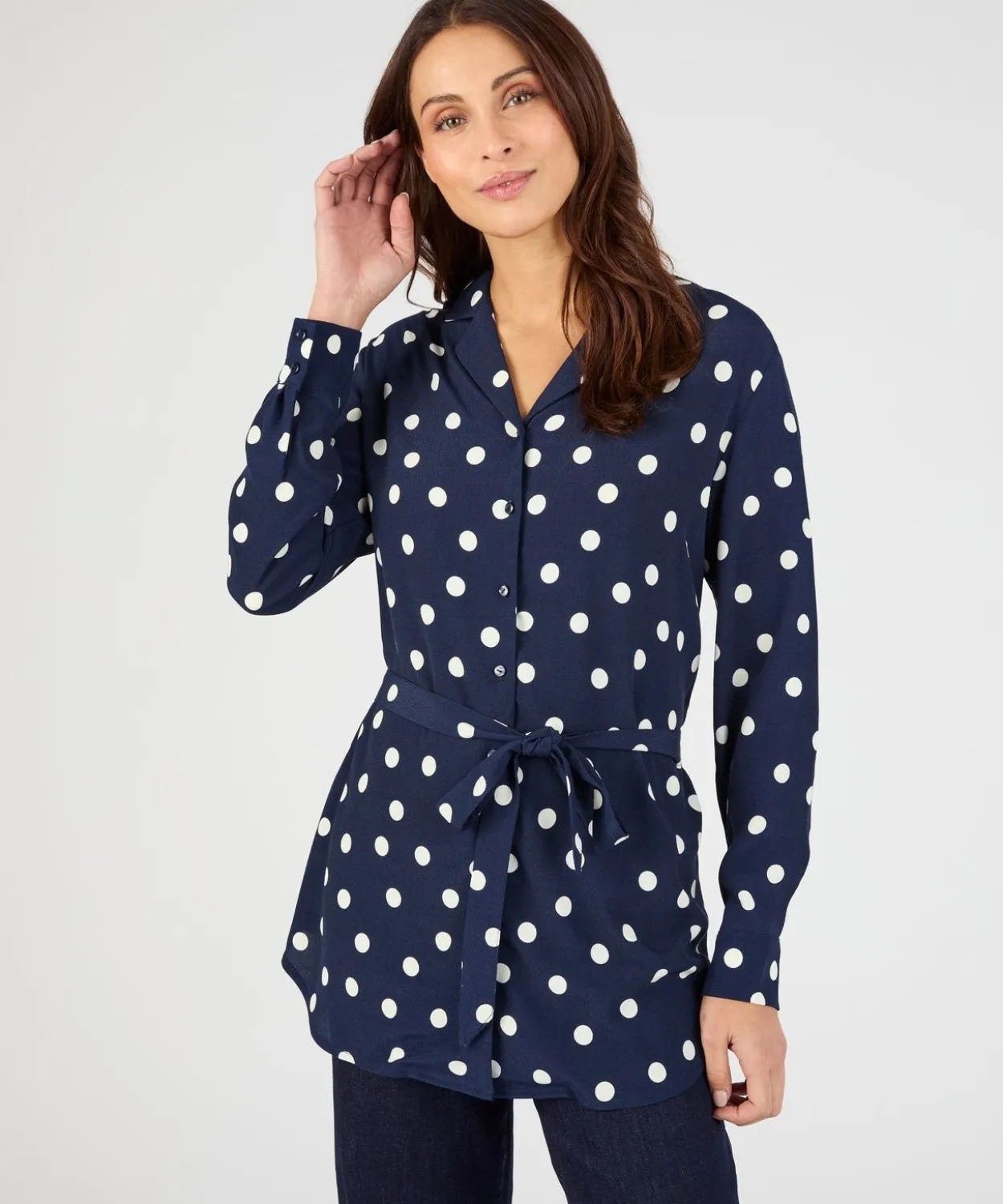 Tunique à pois en pure viscose