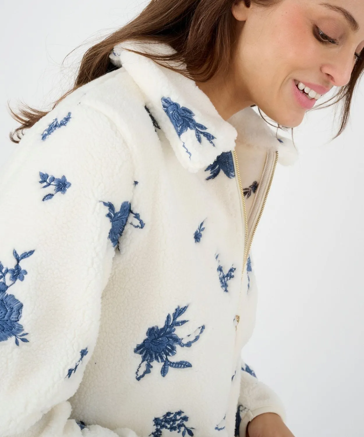 Veste de détente maille polaire brodée Thermolactyl
