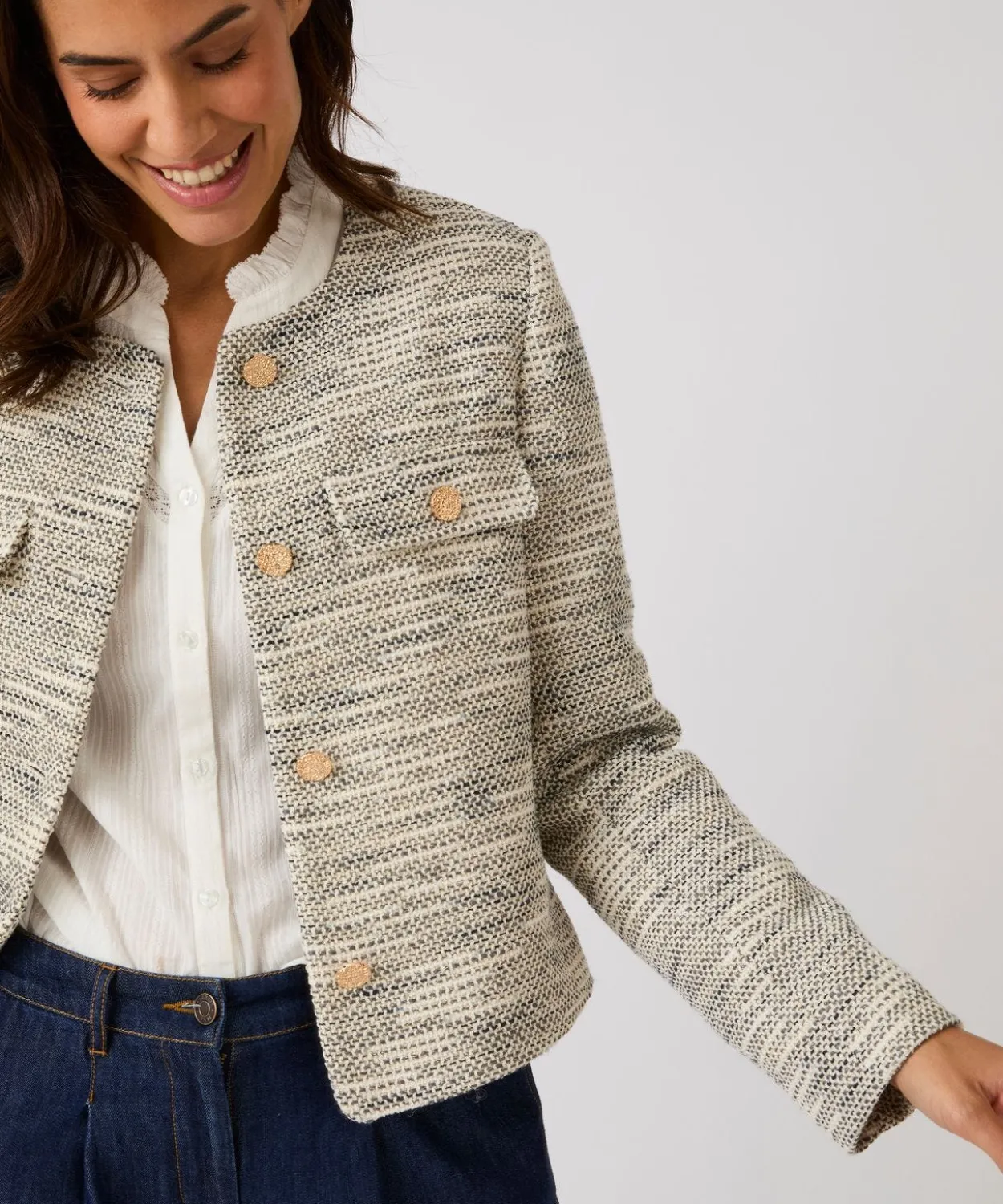 Veste effet tweed