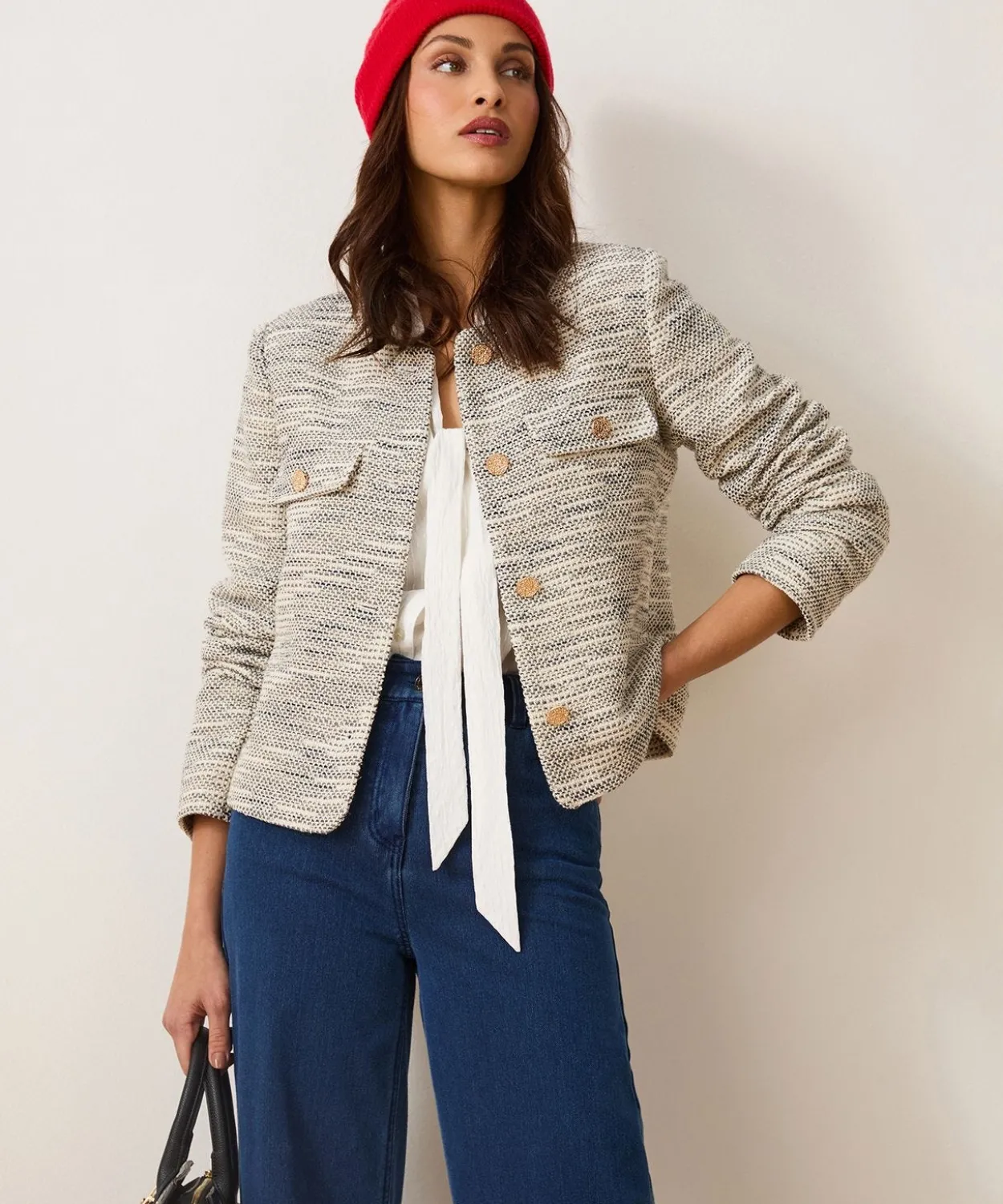Veste effet tweed