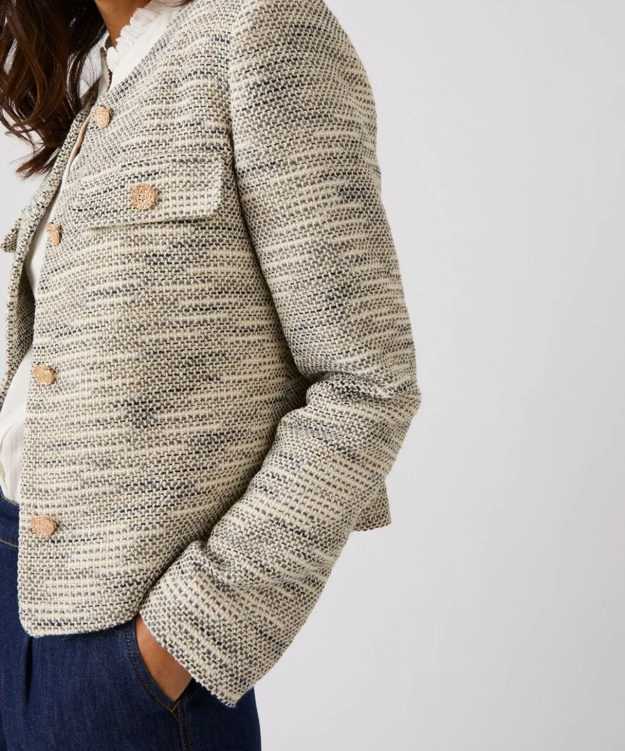 Veste effet tweed