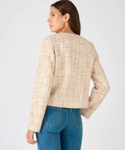 Veste effet tweed fils brillants