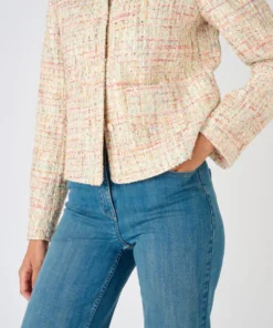 Veste effet tweed fils brillants