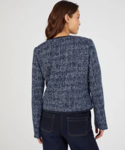 Veste effet tweed ganse fantaisie