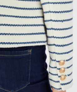 Veste effet tweed rayée