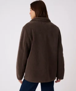 Veste imitation peau lainée