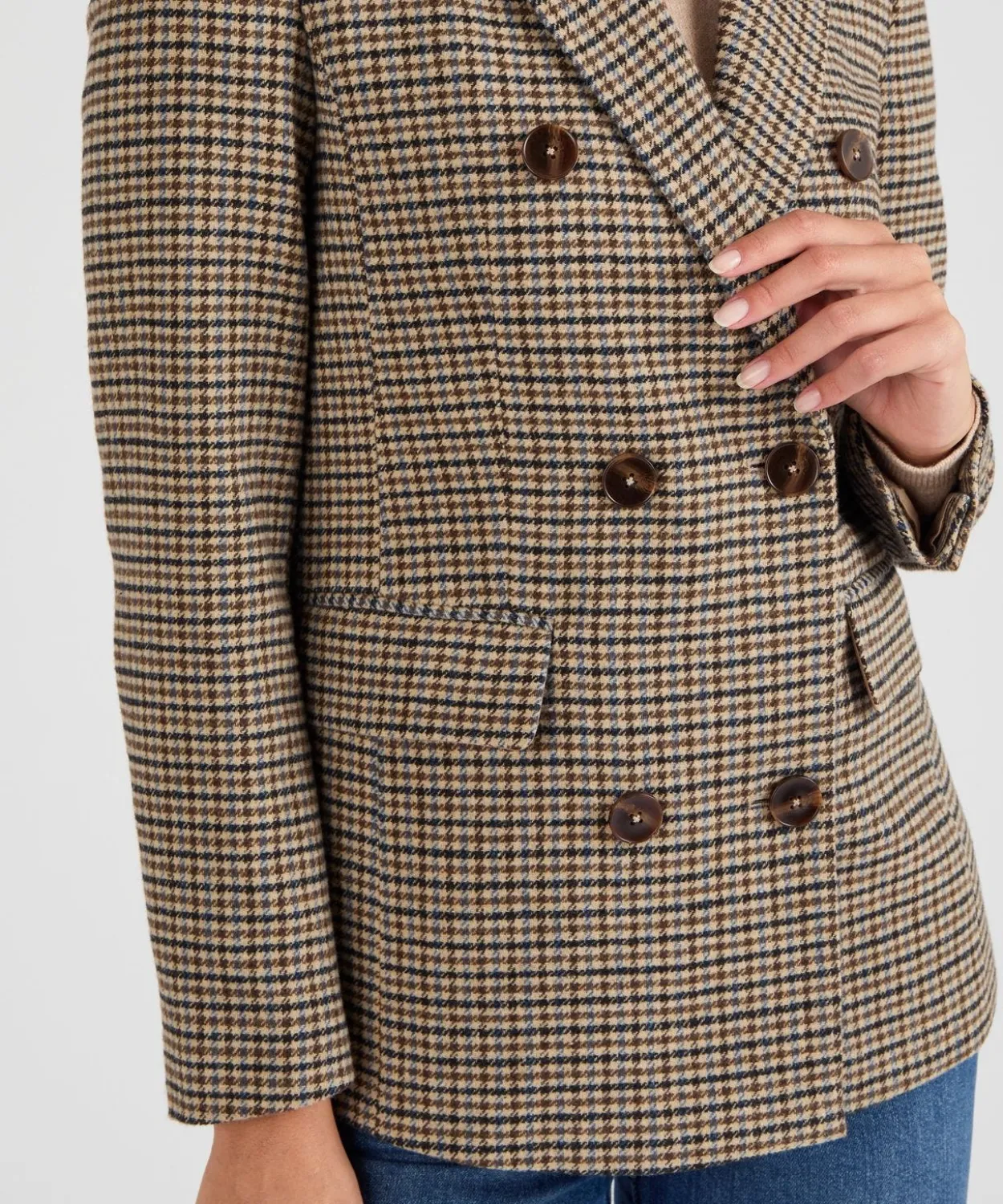 Veste motif pied-de-poule