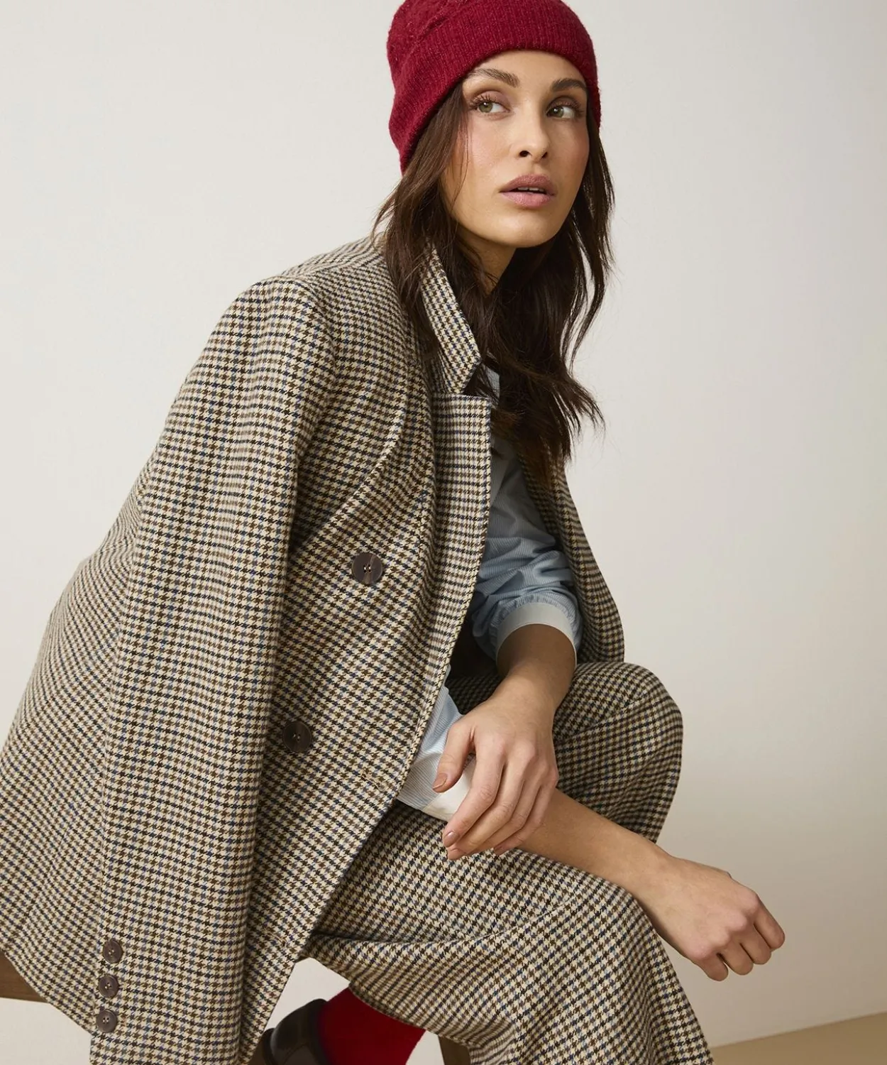 Veste motif pied-de-poule