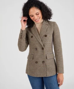 Veste motif pied-de-poule