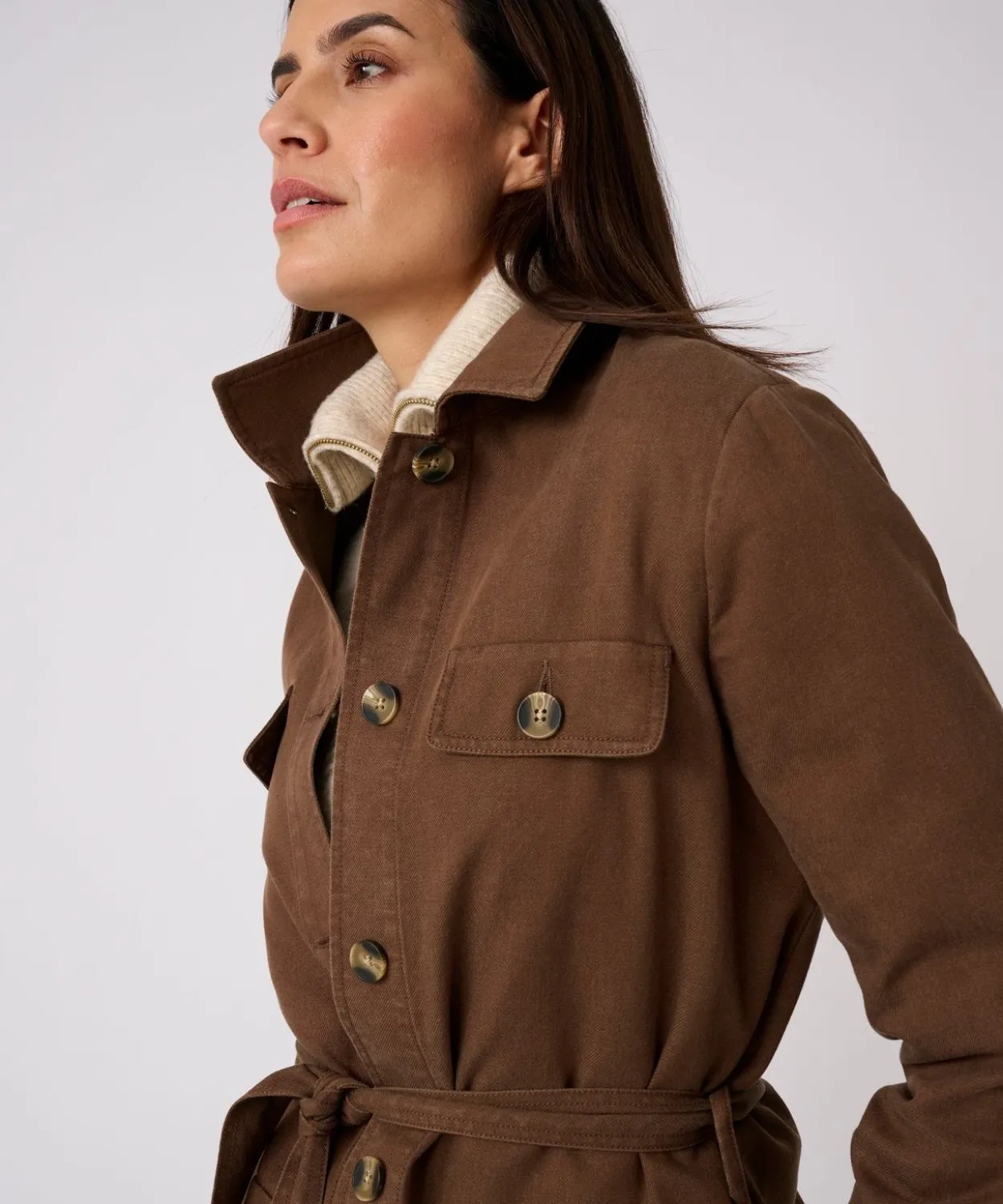 Veste-saharienne mélange Lyocell