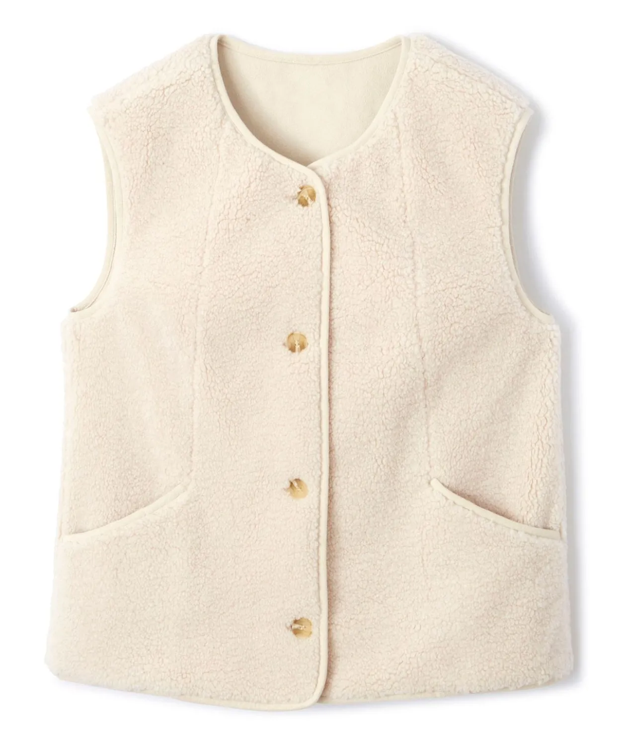 Veste sans manches maille moutonnée
