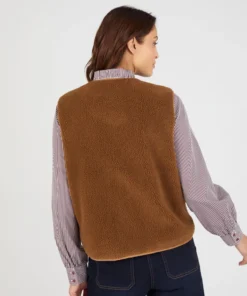 Veste sans manches maille polaire moutonnée