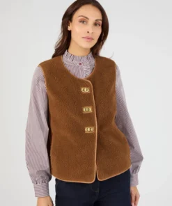 Veste sans manches maille polaire moutonnée