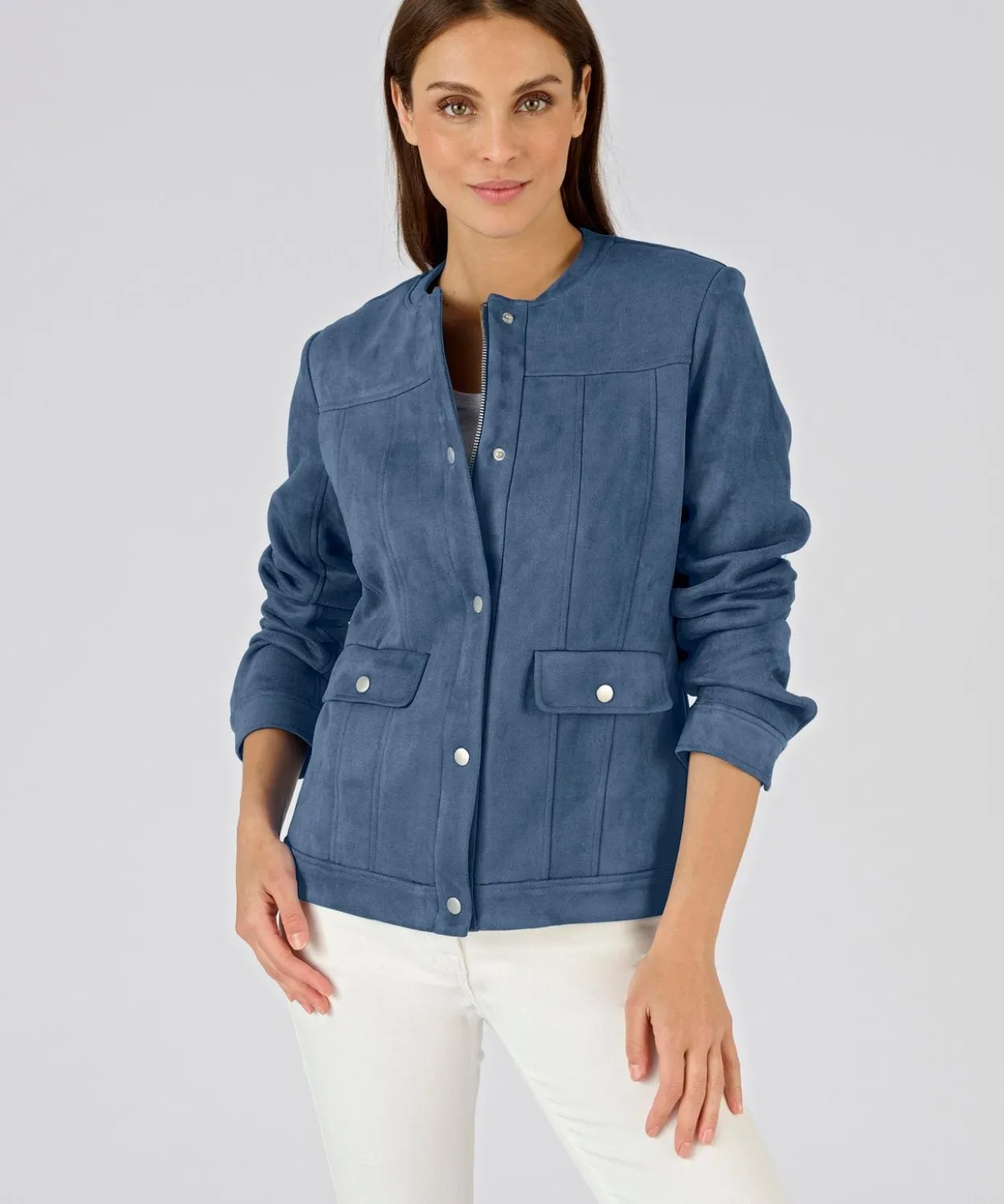 Veste suédine stretch