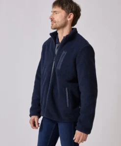 Veste zippée en maille moutonnée
